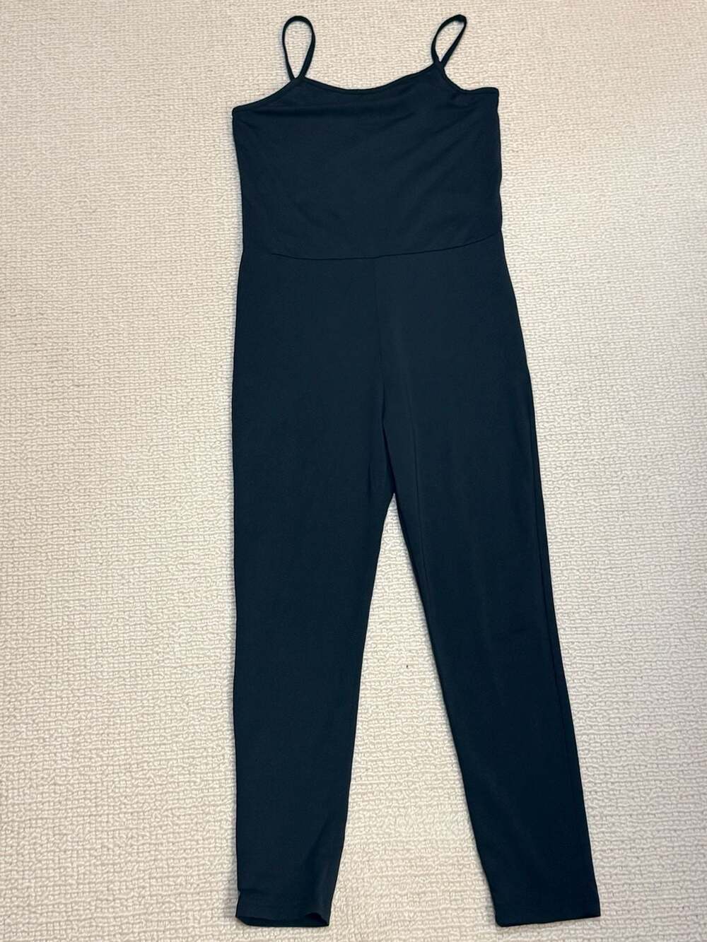Unbranded Black Spaghetti Strap Long Leg Jumpsuit